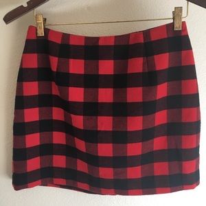 Plaid mini skirt